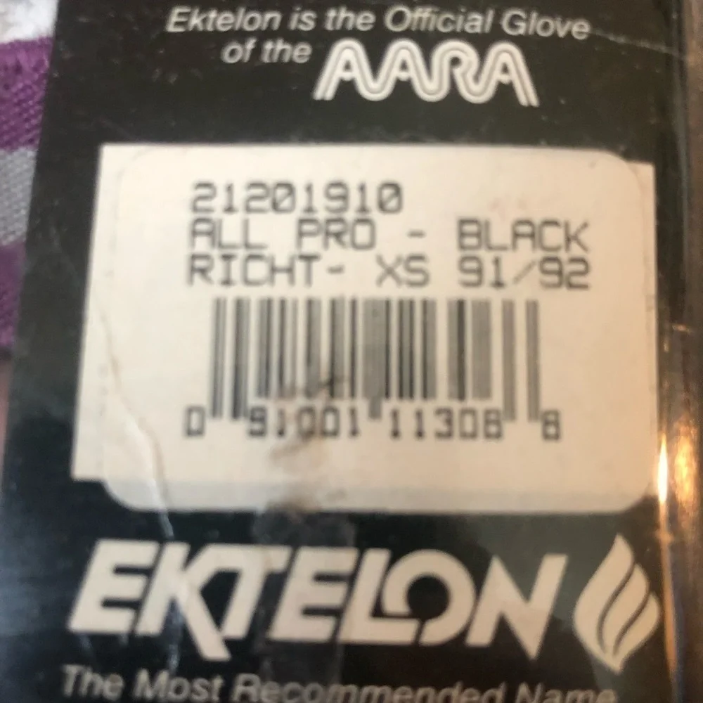 EKTELON Cabretta Sheepskin All Pro Racquetball Glove XS Right Hand Black White